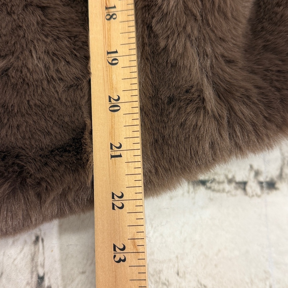 NWT Anthropologie Maeve Cropped Faux-Fur Coat Size M Brown Jacket NEW - Picture 7 of 11
